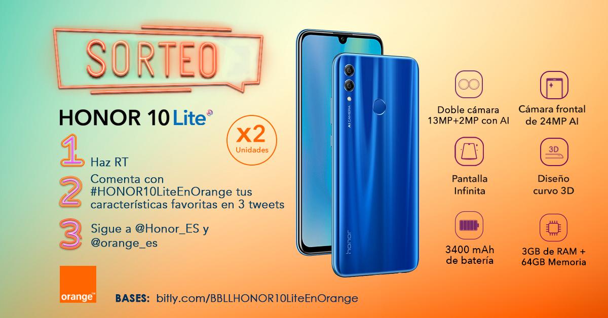 orange_es's tweet photo. 🎁SORTEAZO🎁 DE 2 #HONOR10LiteEnOrange 
1⃣  Haz RT 
2⃣  Sigue a @Orange_es y @Honor_Es 
3⃣  Comenta con #HONOR10LiteEnOrange tus características favoritas en 3 tweets 

🔥IMPORTANTE: 👉A más tweets, más posibilidades 

🍀¡MUCHA SUERTEEEE!☘ https://t.co/7xEx4ATu3Y
