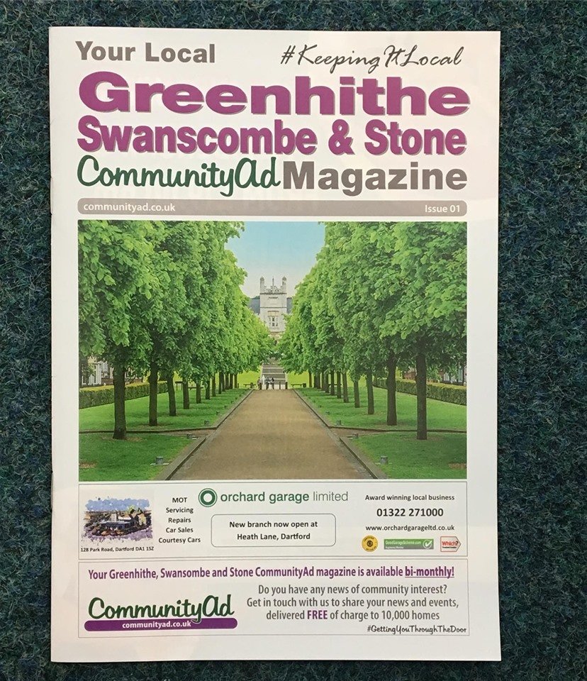 CommunityAd's tweet photo. We're extremely proud to be introducing you all to yet another new publication under the #CommunityAd brand! Our #Greenhithe #Swanscombe &amp; #Stone CommunityAd Magazine will be delivered to 10,000 homes bi-monthly! 

#kent #visitkent #localmagazine #keepingitlocal https://t.co/5OxRytdXtg