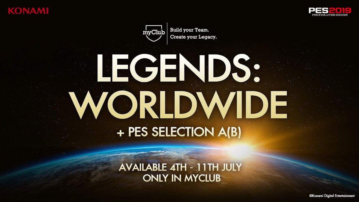 play_eFootball's tweet photo. Try for the chance to add a LEGEND to your #myClub squad with the LEGENDS: WORLDWIDE campaign this week before it's too late! 🌎😱 #PES2019 #PES2019Mobile https://t.co/zQPBrvDOMt