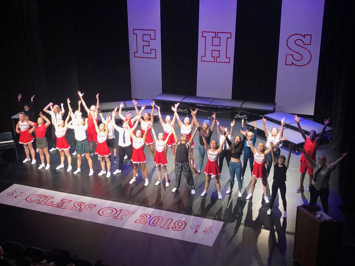 HeadteacherDcc's tweet photo. One day to go. The cast are currently performing a primary school matinee performance as part of their dress rehearsals. #DCC #DCCShow #DCCTalent #HighSchoolMusical https://t.co/VSQkSjzxpr