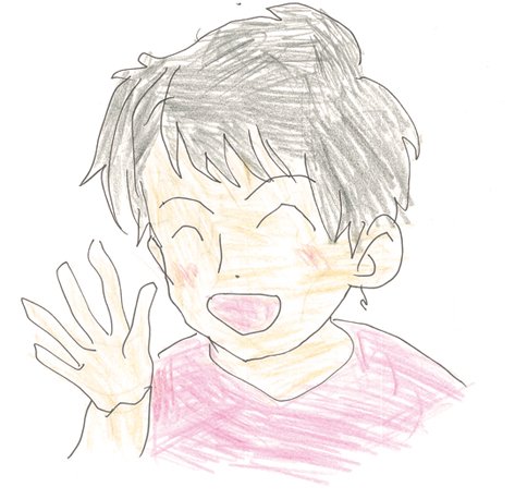 「左手で描いた「かじつ」恭一」|阿部はちたのイラスト