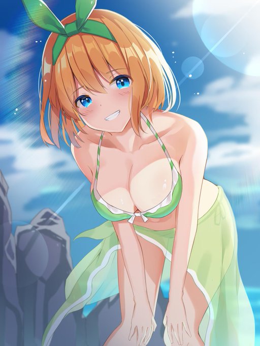 翠月 琉🍊さんがTwitterに投稿した中野四葉(五等分の花嫁)のイラスト。