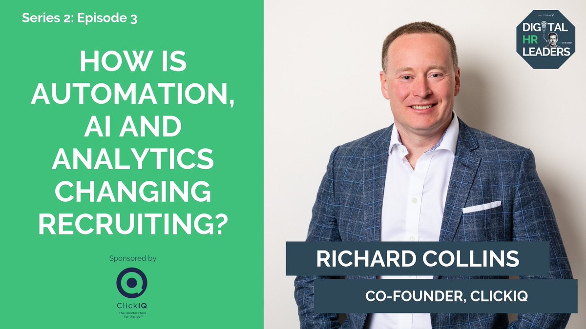 myHRfuture's tweet photo. How is #Automation #AI &amp; #Analytics changing recruiting?@david_green_uk speaks to Richard Collins co-founder of @Click_IQ about the big trends in the #Recruiting space as it relates to the increased use of automation &amp; the role that data and analytics play
https://t.co/8Iq4i6Cnrm https://t.co/bIfNkP2j5h