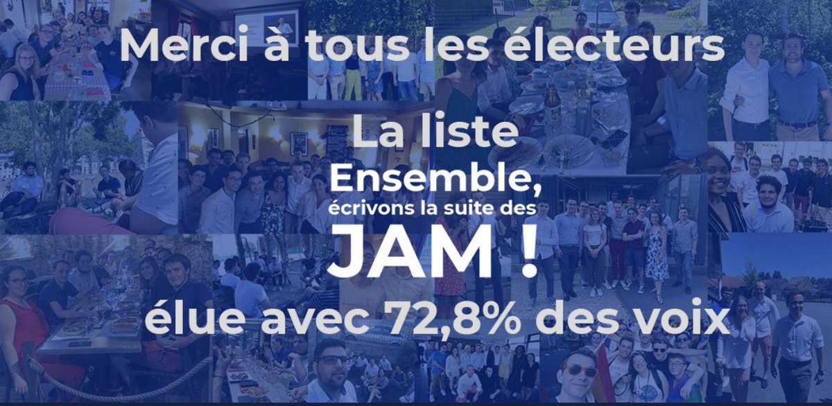 AudreyLyonnet's tweet image. #Félicitations à @Ambroise_Mejean et à sa liste « Ensemble, écrivons la suite des JAM! » pour leur victoire aux #ElectionInterneJAM 

Merci à @mbohmert pour avoir transformé les @JeunesMacron. 

@JeunesMacron42  @JeunesMacronSE