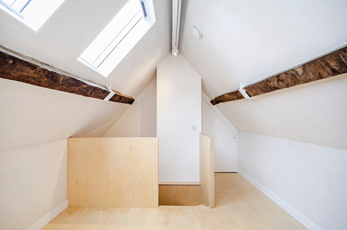 Each new home in the Almshouses in #Hackney features additional space within the loft area, including new bedrooms and storage areas, with conservation rooflights filling the houses with natural light. #historicrestoration #listedbuilding #architecture tasou.co.uk/practice/studi…