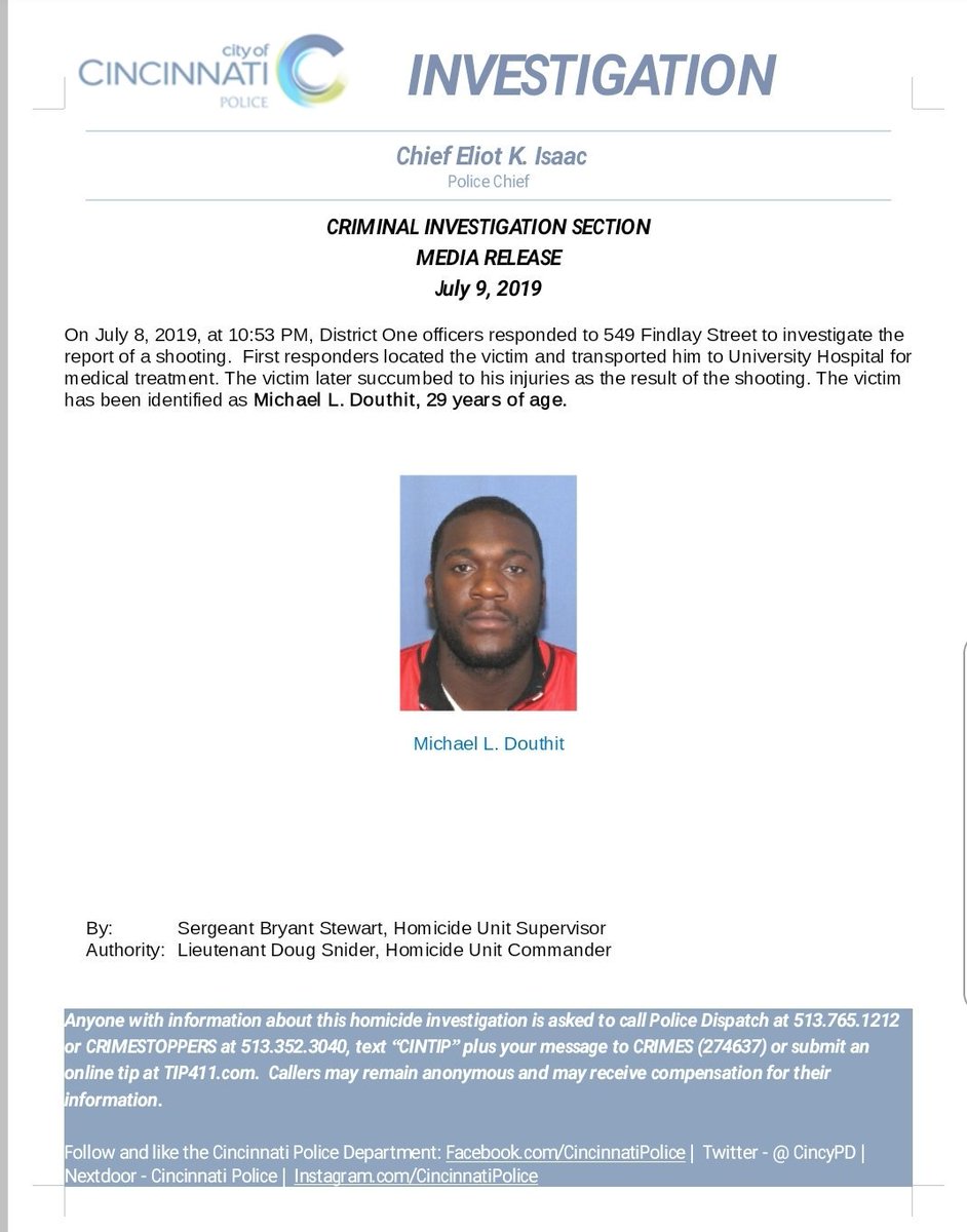 Cincinnati Police Department tweet media