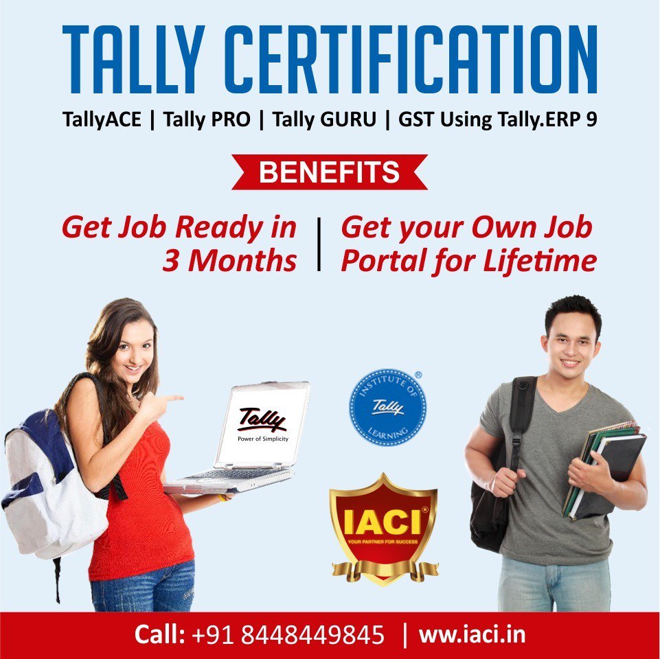 #3Months and get #TallyCertificationERP9 – We cover Full version Tally Software. We teach you all the concepts and you can practically implement those concepts in your #AccountingProcess with Practical Examples in tally software and Lifetime Personal Job Portal.
#Tallycourse