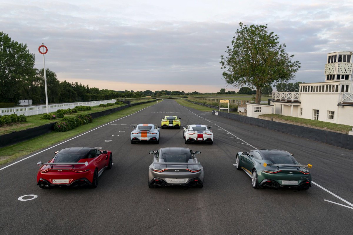 astonmartinkwt's tweet photo. The Central Feature at @fosgoodwood this year celebrates Aston Martin and, even more poignantly, the brand’s long-term love affair with motorsport. 
To complement the feature, Q by Aston Martin have designed six liveries inspired by the colour schemes of iconic cars https://t.co/iMso9NXvkg