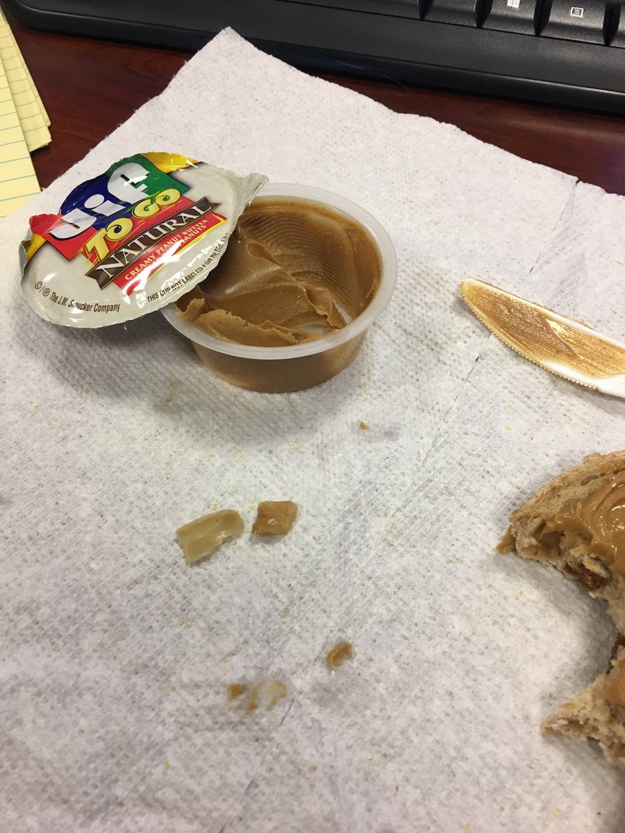 sdusakdent's tweet photo. Just trying to enjoy my bagel this morning and I find 2 pieces of plastic in my peanut butter! Jif, you are better than that 😭 https://t.co/MjCNKr3hgf