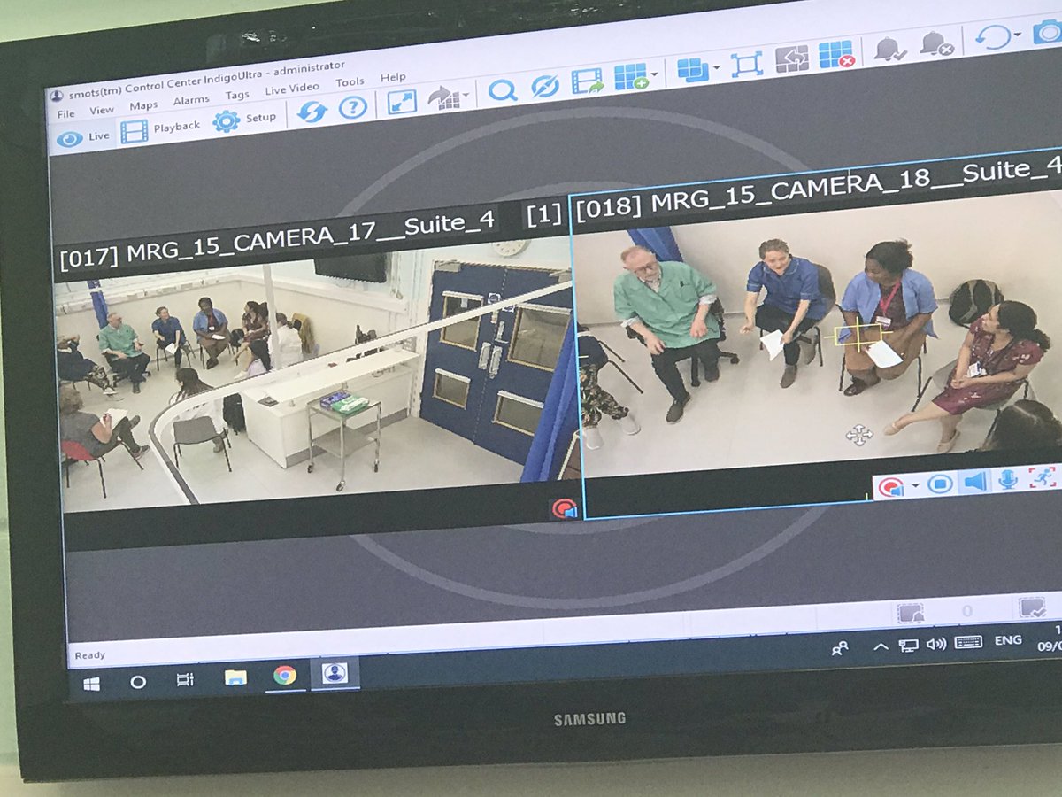 RobynStiger's tweet photo. Scenario 2 - de-escalating violence theme. Fantastic skills shown by all! #learningthroughsimulation @ceeepr @ClareButler10 @JonRoom @physiojo https://t.co/PB9uYVS6Qf