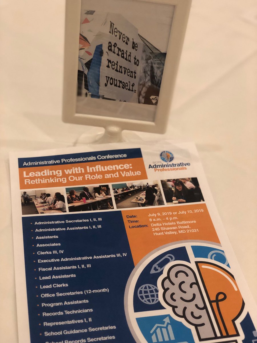 pifrncs's tweet photo. Excitement is in the air for the ⁦@BaltCoPS⁩ Administrative Professionals Conference! ⁦@GepsieC⁩ #bcpsapc #leadingwithinfluence https://t.co/Qo1duq8e9N