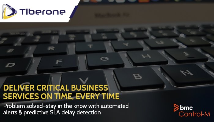 tiberone's tweet photo. DELIVER CRITICAL BUSINESS SERVICES ON TIME, EVERY TIME. 

Problem solved-stay in the know with automated alerts and predictive SLA delay detection.

 #BMC #Tiberone #BMCExchange  #deliver #business #services #time https://t.co/Q760jKFd9T