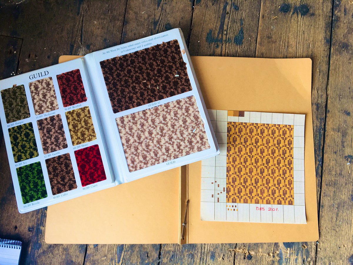 FionaSpear_'s tweet photo. Incredible time yesterday finding out about life as a carpet designer during the 60s and 80s #carpetmaking #Wilton #history ๐๐จ๐ฌ https://t.co/8fhhijR6N1