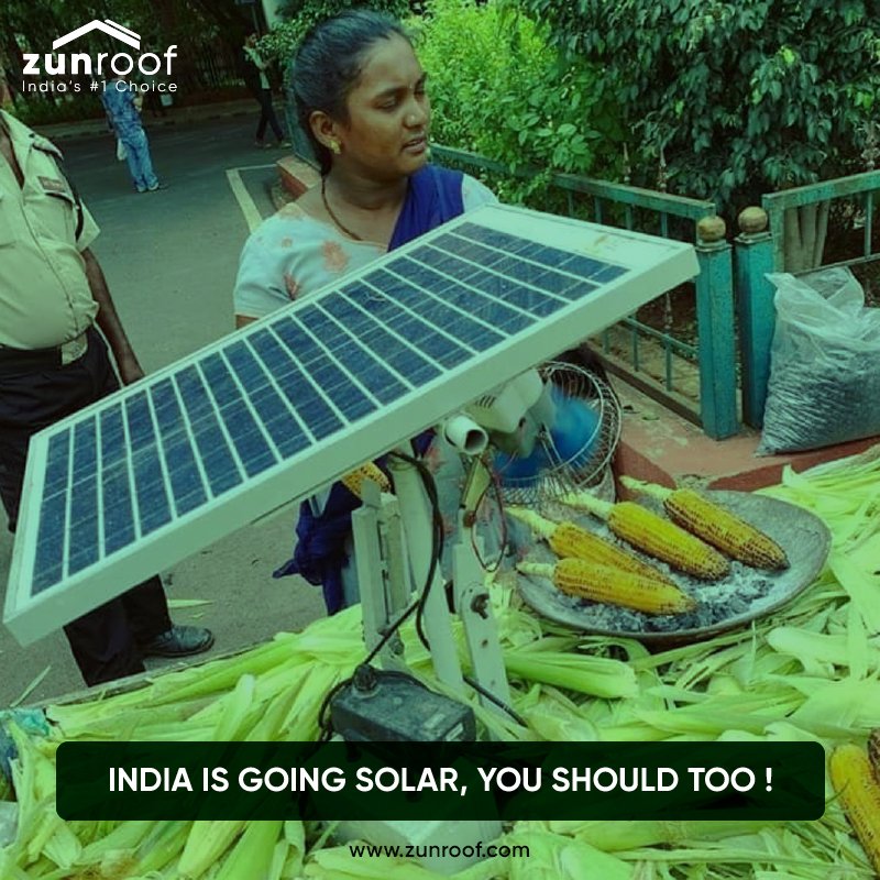 ZunRoof's tweet photo. Bengaluru’s Corn Roasting Legend brings solar to the streets of India 👌
Feeling inspired ? Go solar with Zunroof today.
#SolarNews #ZunRoof #ZunRoofSolar #GoSolar https://t.co/HMWDN5mIwr