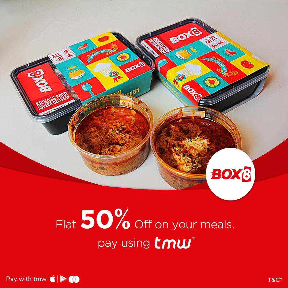 Irresistible Desi Meals from #box8 at Flat 50% off when paying using a #tmw card. #tmwoffers #timetotmw #smartspend #fastfood #fastfoodbinge #fastfoodlife #fastfoodnation #fastfoodgiveaway #fastfoodlover #fastfoodglobal #fastfoodaddict #fastfoodlovers @BOX8_in