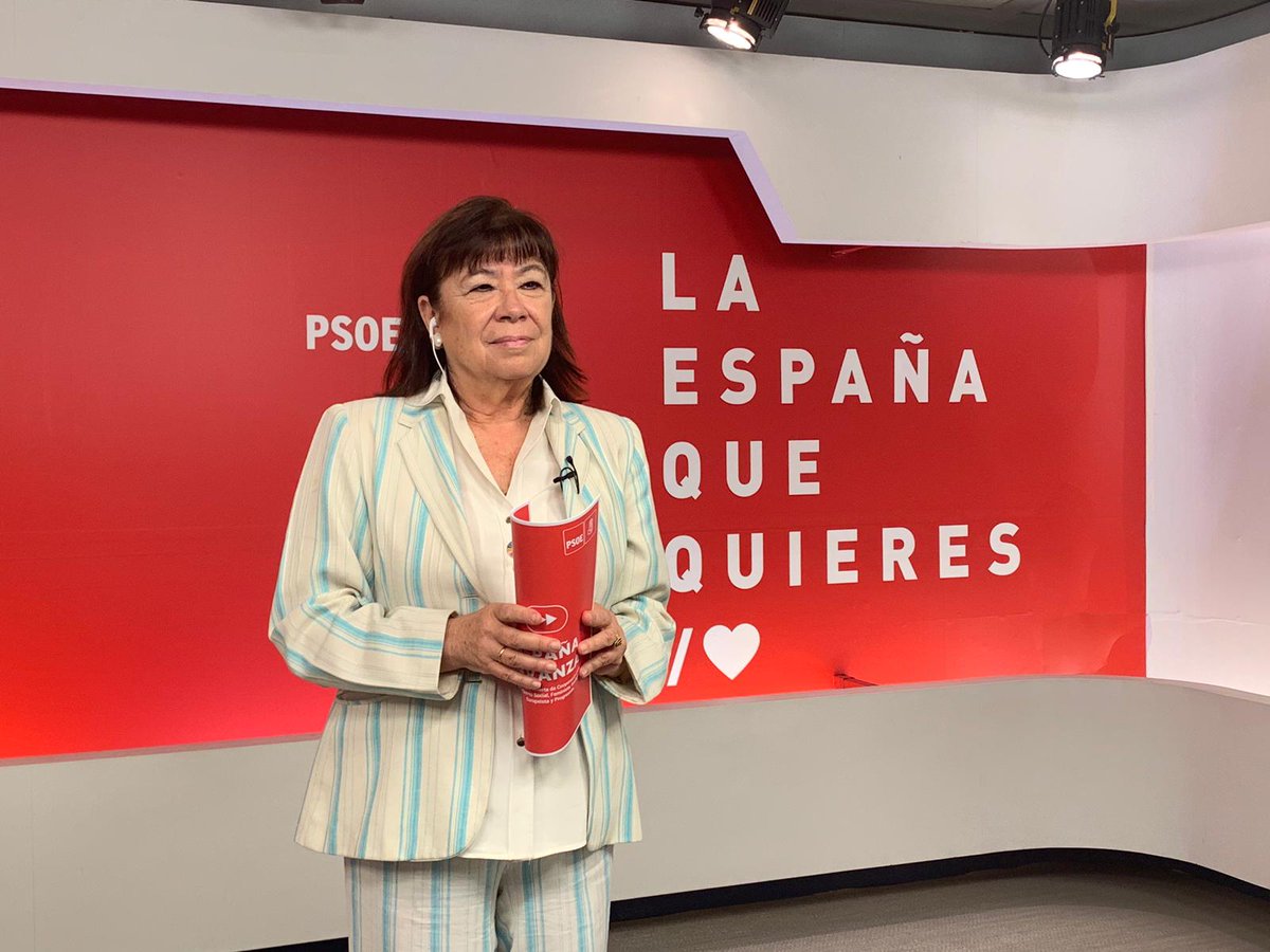 PSOE's tweet photo. 📺 @CristinaNarbona en @elprogramadear: Condenamos cualquier forma de agresión o escrache en una manifestación.

#Marlaska no incitó a nada, solo hizo un análisis de las consecuencias políticas que #Cs quiere eludir.

#PactódromoPdV https://t.co/iqst7koFFh