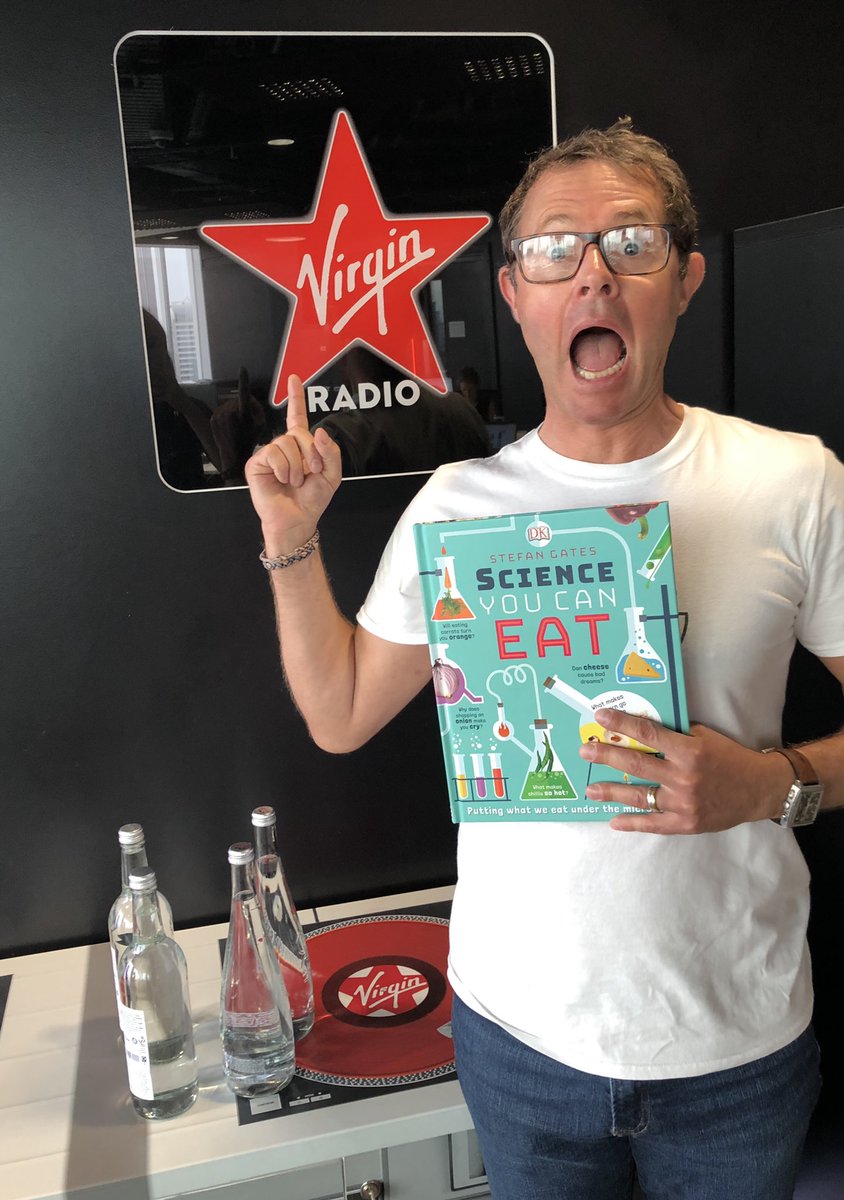 francesgiz's tweet image. Morning! With @gastronautTV @VirginRadioUK ready to try out some tasty science with Chris Evans #scienceyoucaneat tune in now! @dkbooks