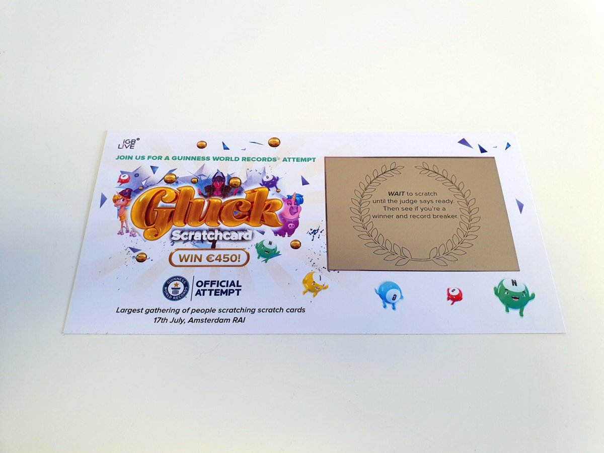 The World Record Official Attempt Scratchcard for iGB Live!

If you are in Amsterdam, we need your help. It will take minutes, you could win free cash. Send us a direct message if you are going or pass by our stand R18 to find out details.

Did we say free cash?