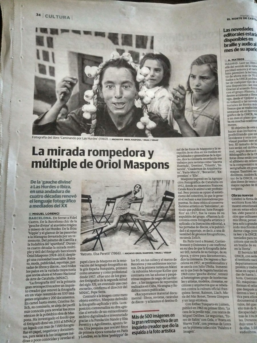 Retrospectiva de Oriol Maspons en el Museo Nacional de Arte de Cataluña, entre otras miles de cosas en #Segovia fotografió el #Taray... #Maspons