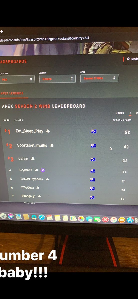 de_goatzan's tweet photo. #ApexLegends #Oceania #leaderboards #ApexLedgends #octane  Made it to TOP 5 in Season 2 WINS!!! Feeling good like damn. Keep the grind going now

@PlayApex @ApexOCE https://t.co/kmwytBl3gP