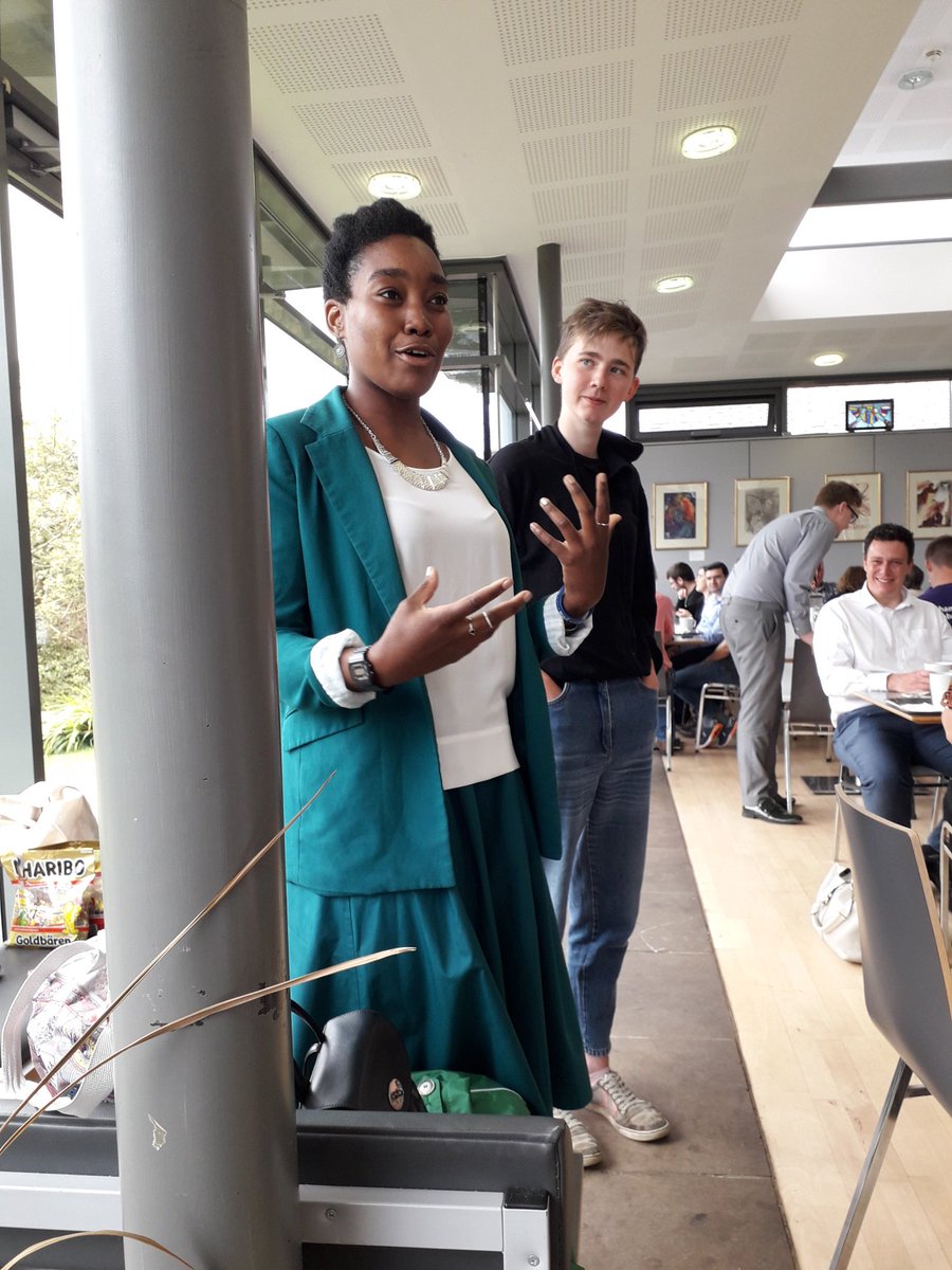 MatarikiNetwork's tweet photo. Student representatives from @uni_tue introduce 3 fun facts about their university to kick off day 2 of the @MatarikiGCP forum @durham_uni ! https://t.co/xFzkjsfVG1