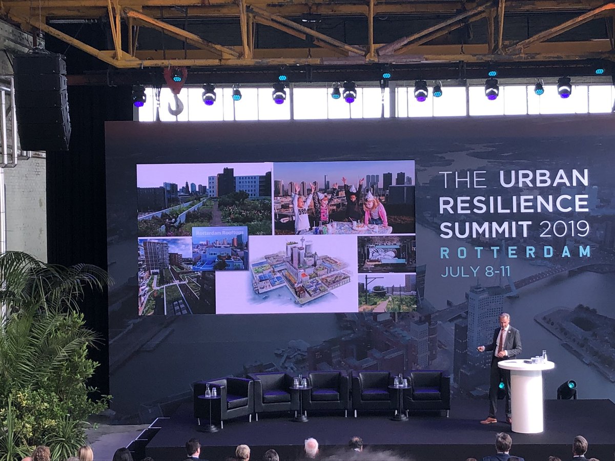 ‘An answer to the growth of the city: roofs!’ Tomorrow we will explore @d_akkers and Rotterdam’s approach to utilising roofscapes at the #100RCSummit @100ResCities @ResilientRdam