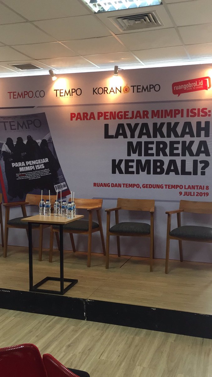 Will be one of the speakers in this discussion, regarding Indonesian citizens in Syria. Do they deserve to be accepted by Indonesian government? with @tempodotco #TempoLiputanISIS