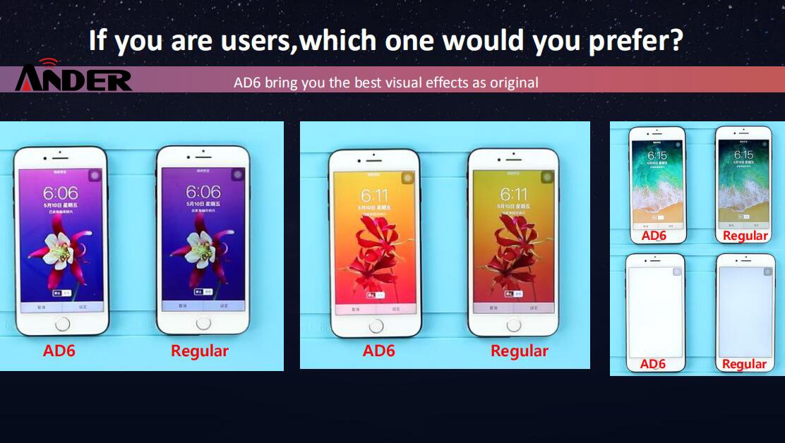 LcdAnder's tweet photo. AD6 LCD Screen or Regular LCD Screen?

#AD6 #iphonerepair #iphonefix #iphoneclinic #iphonemend #iphonelcd #lcdforiphone #phonerepair #phoneservice #irepair #handyreparatur #phonedocktor #idoctor #iphonelcdsupplier https://t.co/7YajSvyW7O
