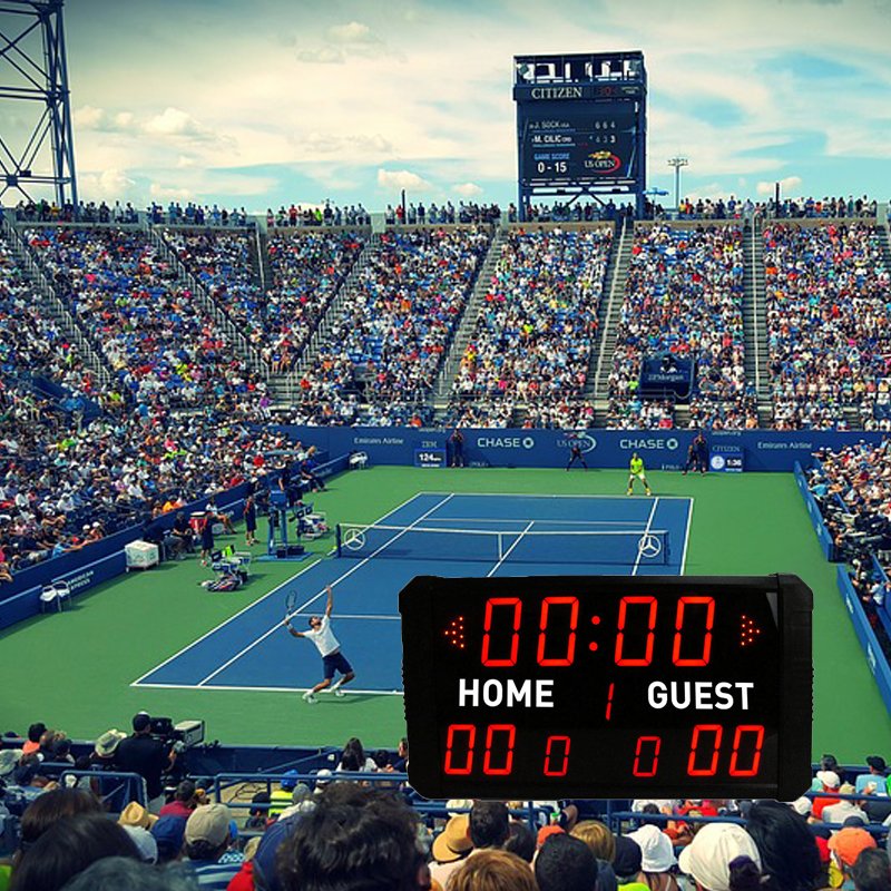 gxledclock's tweet photo. Wimbledon Championships in progress
Tennis fans can't miss it. 
Now we have two types of  tennis scoreboard on sale. 
Please check it.
https://t.co/iT7RQ4QqC6 https://t.co/k5Y1kPRA1f