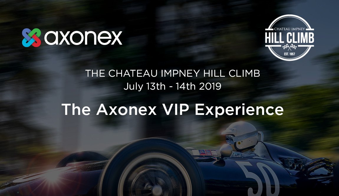 As the VIP Sponsor for the 2019 @cihillclimb we’re looking forward to an adrenaline fuelled weekend at this historic event Motorsports event. Why not pop down, see Axonex, and watch as the impressive cars  race to beat the clock chateauimpneyhillclimb.com/hospitality/vi…