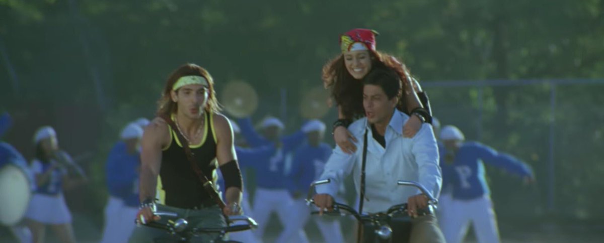- Main Hoon Na (2004)"An army major goes undercover as a college student. His mission is both professional and personal: to protect his general's daughter from a radical militant, and to find his estranged half-brother."