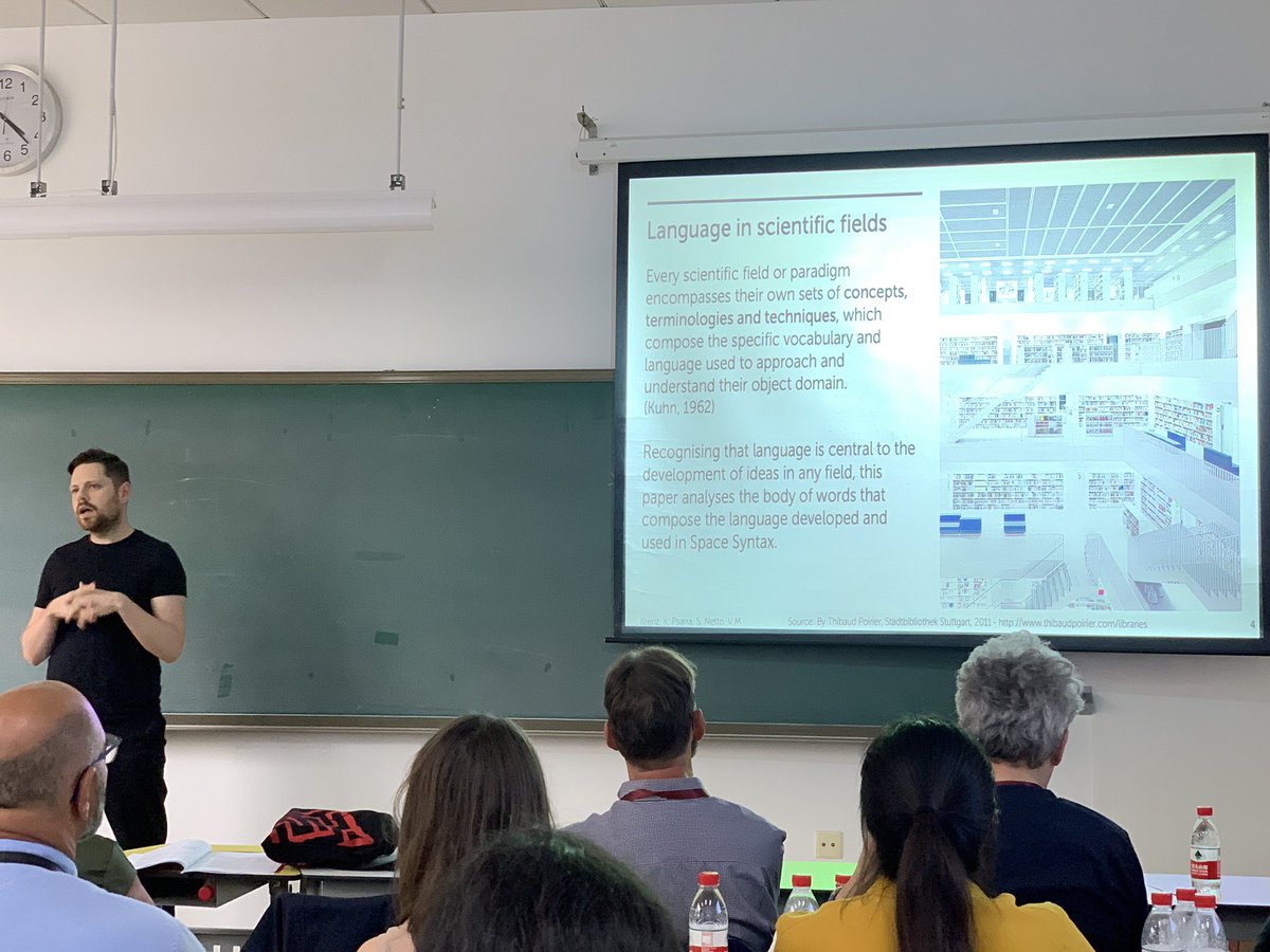 alanpenn's tweet image. Kimon Krenz analysis of space syntax terminology and the evolution of the domain: 1034 papers or over 5m words over 20 years #SpaceSyntax12