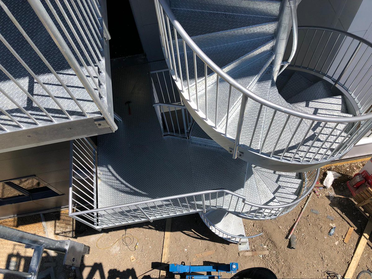 GlobalSteelFab's tweet photo. ⭐NEW COMPLETED PROJECT⭐
External Galvanised Double Storey Fire Escape Staircase. https://t.co/ihpnUsRmrM
