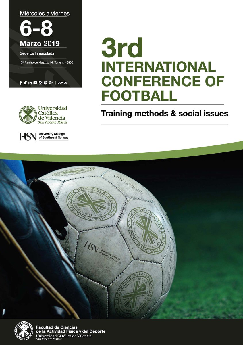 Disponible para descarga Gratuita el Libro de Abstracts #ICFUCV19

Free Download Book of Abstracts #ICFUCV19

⬇️⬇️⬇️
ucv.es/Portals/0/docu…

Thanks to everyone for sharing Research & Best Practices 📊⚽️📈🛠️