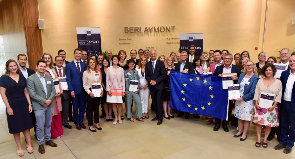 mariannethyssen's tweet photo. Very happy to welcome the finalists today of the #RegioStars Awards. Each project is a source of inspiration &amp; best practice throughout Europe showing that we achieve real results with European money. All of you are winners already ! https://t.co/daJHytHVkD