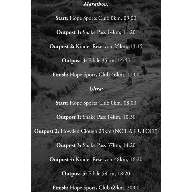 RaceMaverick's tweet photo. Important info re. cut off times for Saturday’s Oeak District event. Please take note we don’t want you to ace any surprises on the day. #theoutdoorsawaits #getagrip #forthemavericks @inov_8 https://t.co/UO5nU53dkm