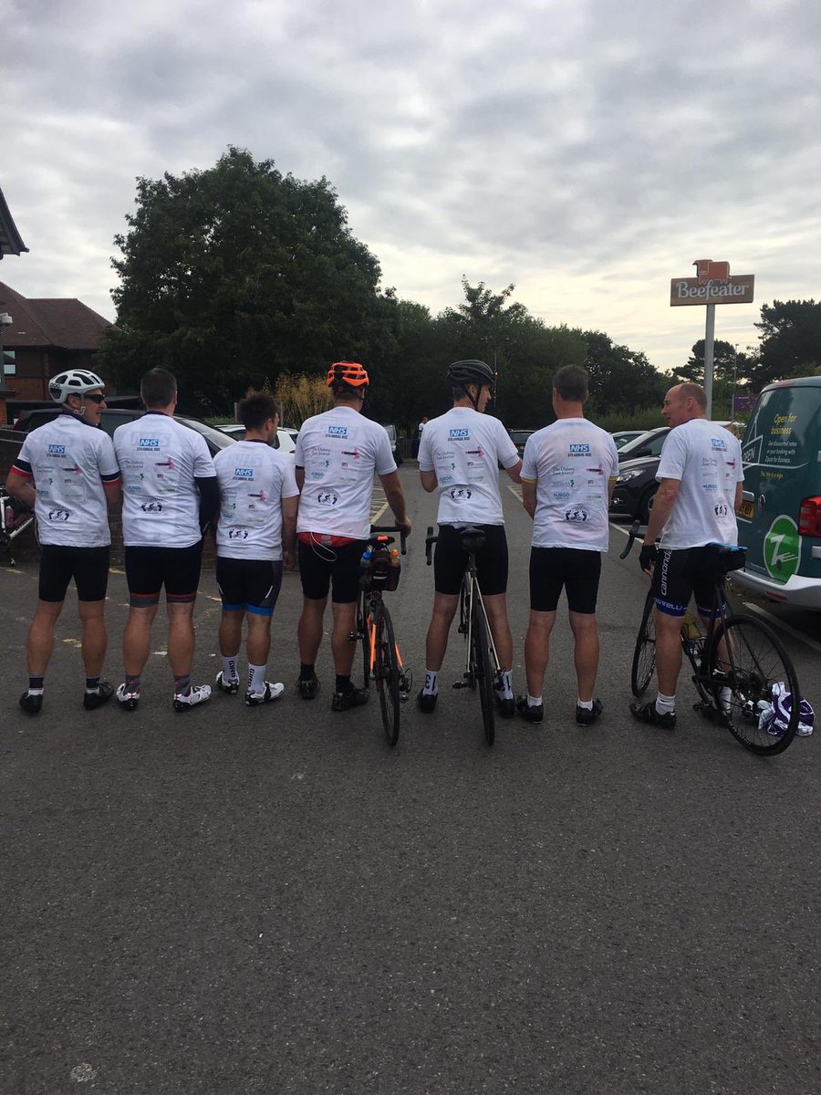 DF_Aware_ride's tweet photo. Day 2 of the #DFAware2019 and we’ve made it down to the ferry at Lymington (11 miles done). Off for the real challenge of the ride, 63 miles but 5,500 feet of climbing. Lots of coffee and nervous banter about! #Hilly https://t.co/Fovu3TseQe