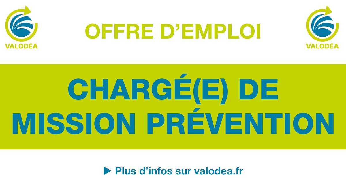 valodea08's tweet photo. [OFFRE D'EMPLOI] VALODEA recrute un chargé(e) de mission prévention ! Infos https://t.co/hmSJmB10X3  
#dechets #prevention #reduisonsnosdechets #emploi #valodea #ardennes https://t.co/erGSxOsjDo