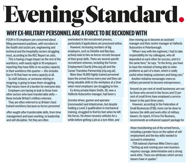 fsb_policy's tweet photo. The @EveningStandard highlights our report and campaign, A Force for Business. #FSBsalutes💂‍♂️
@XForces https://t.co/XaKkMFjbCb