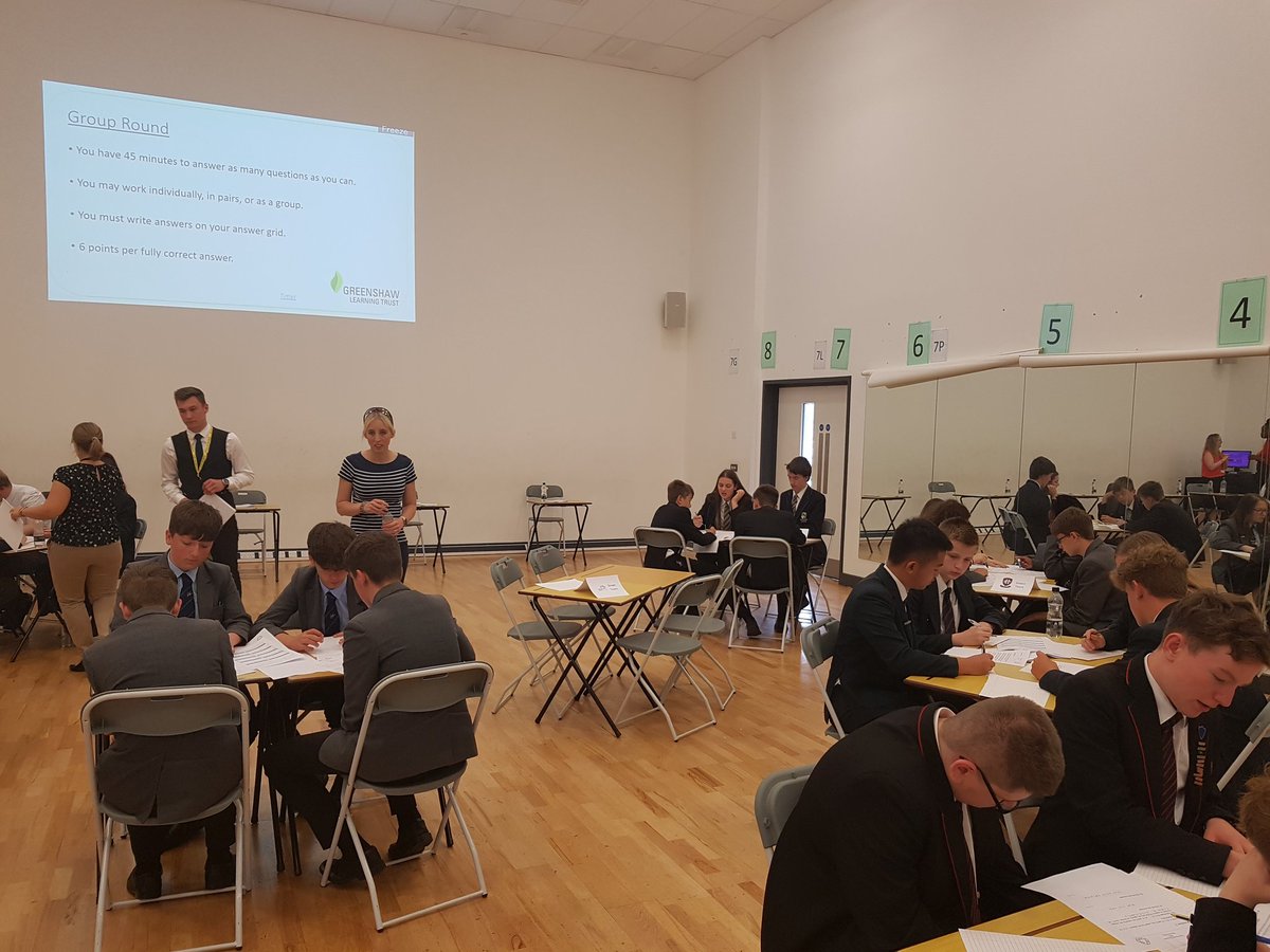 HP_Maths's tweet photo. The Year 9 @GreenshawTrust Maths Competition is underway - two @HighHolmleigh teams are working hard! https://t.co/jZGwyXUYwS