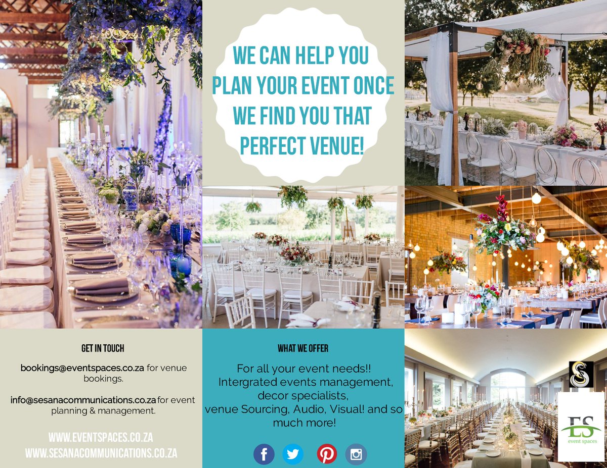 EventSpacesSA's tweet image. #VENUES #bookings #business #conferencing #TuesdayMotivation