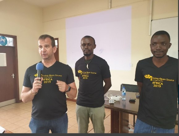 TabithaKavyu's tweet photo. @livingopensourc 
#LOS_Ke
Part of the team facilitating the Living Open Source Africa 2019 event
#Linux
#Nairobi
@sandervanvugt @RobbzChazz @SantosVenter https://t.co/R49SlDauyL
