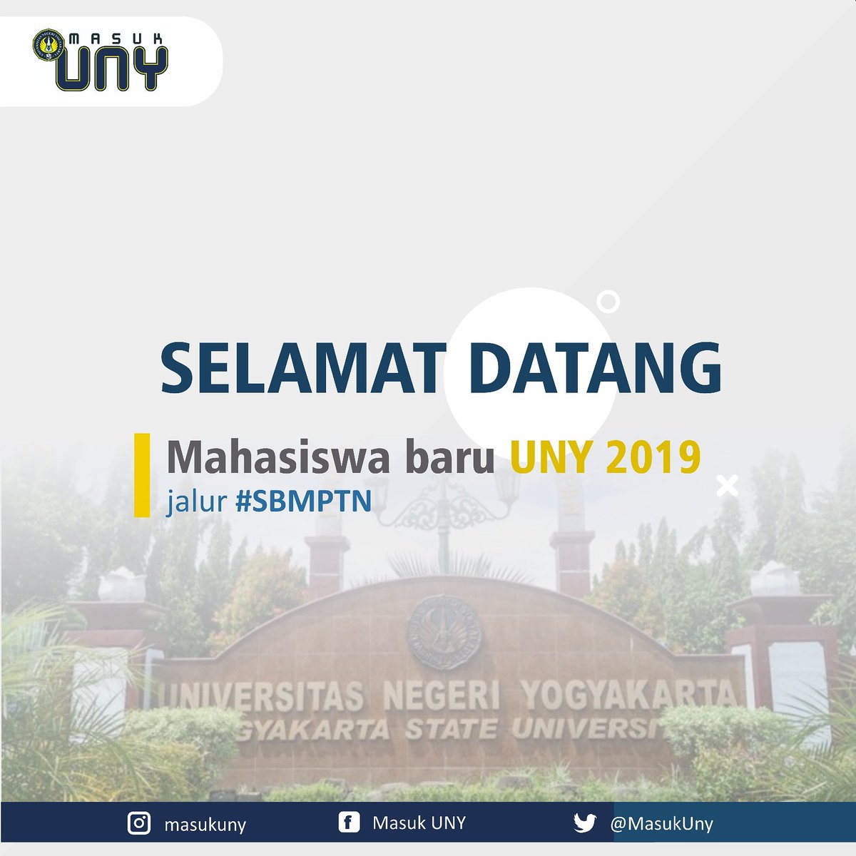 Bagi yang udah ketrima, langkah selanjutnya nunggu info dari uny official. Kalo web pengumuman sbm tadi belum ada keterangan. #masukuny #SBMPTN2019