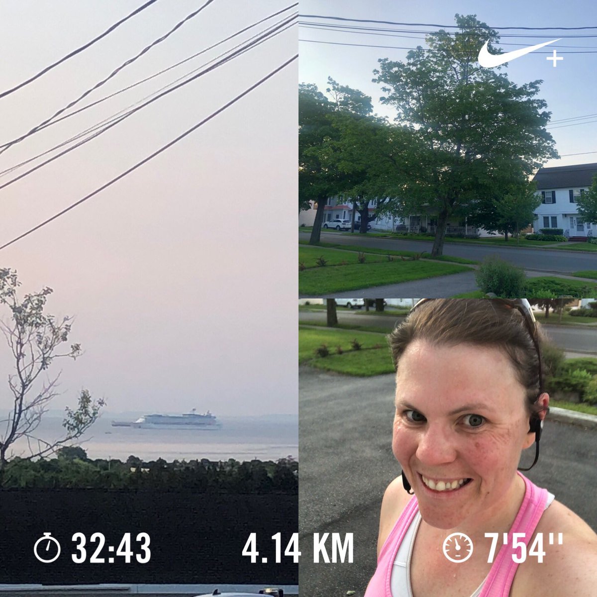 AmyMacAdam's tweet photo. I spied a cruise ship this morning! 🛳 #morningrun #running #nrc #runwithheadspace #newmorningrunwithhradspace @bennettrun @headspace @teamnike https://t.co/CnYXnrEEyq