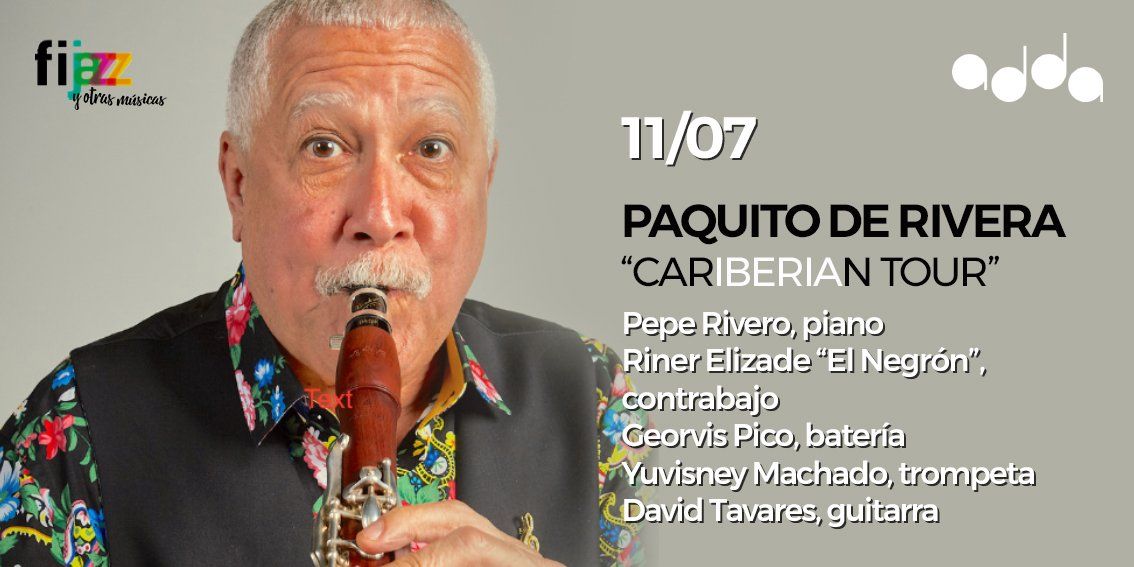 July 11, Alicante, Spain! Paquito D’Rivera Septet, part of the Cariberian tour, performs in for the FIJAZZ 2019 event at Symphony Hall in Alicante. #FIjazz paquitodrivera.com/date/fijazz-20…