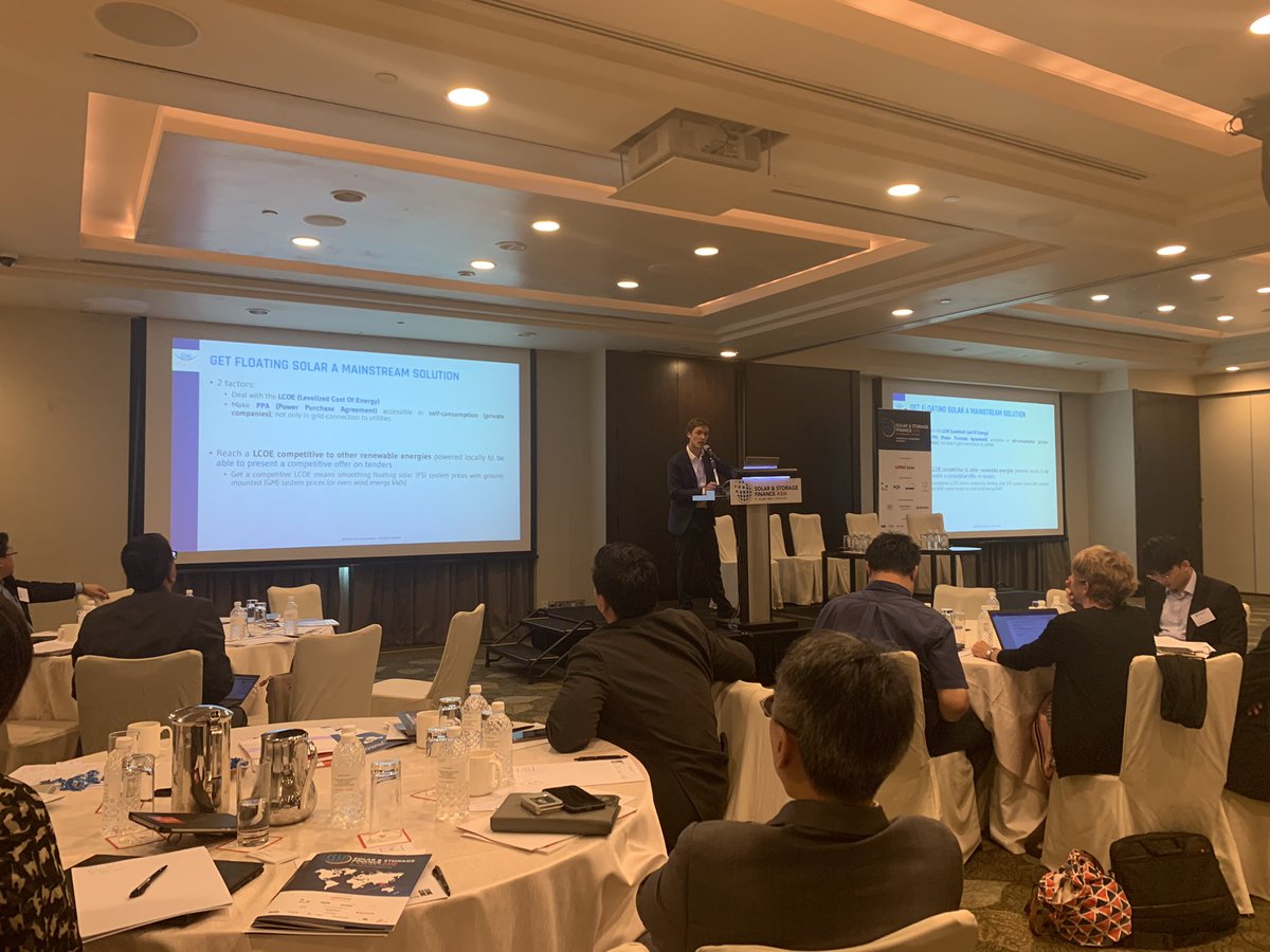 SymbiorSolar's tweet photo. .@Ciel_et_Terre’s Harold Meurisse working to get #FloatingSolar mainstream. @SymbiorSolar happy to join the panel and share our view of #FloatingPV for commercial and industrial solar. #SolarCandI #SolarAsia #FloatingSolar https://t.co/VdnOZmF4Kz