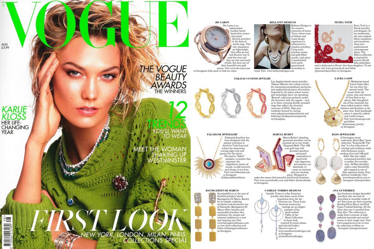 decaronofficial's tweet photo. British #VOGUE describes the #deCaron #RingWatch as extremely stylish in their current August 2019 issue. https://t.co/jWkEmTKCvU