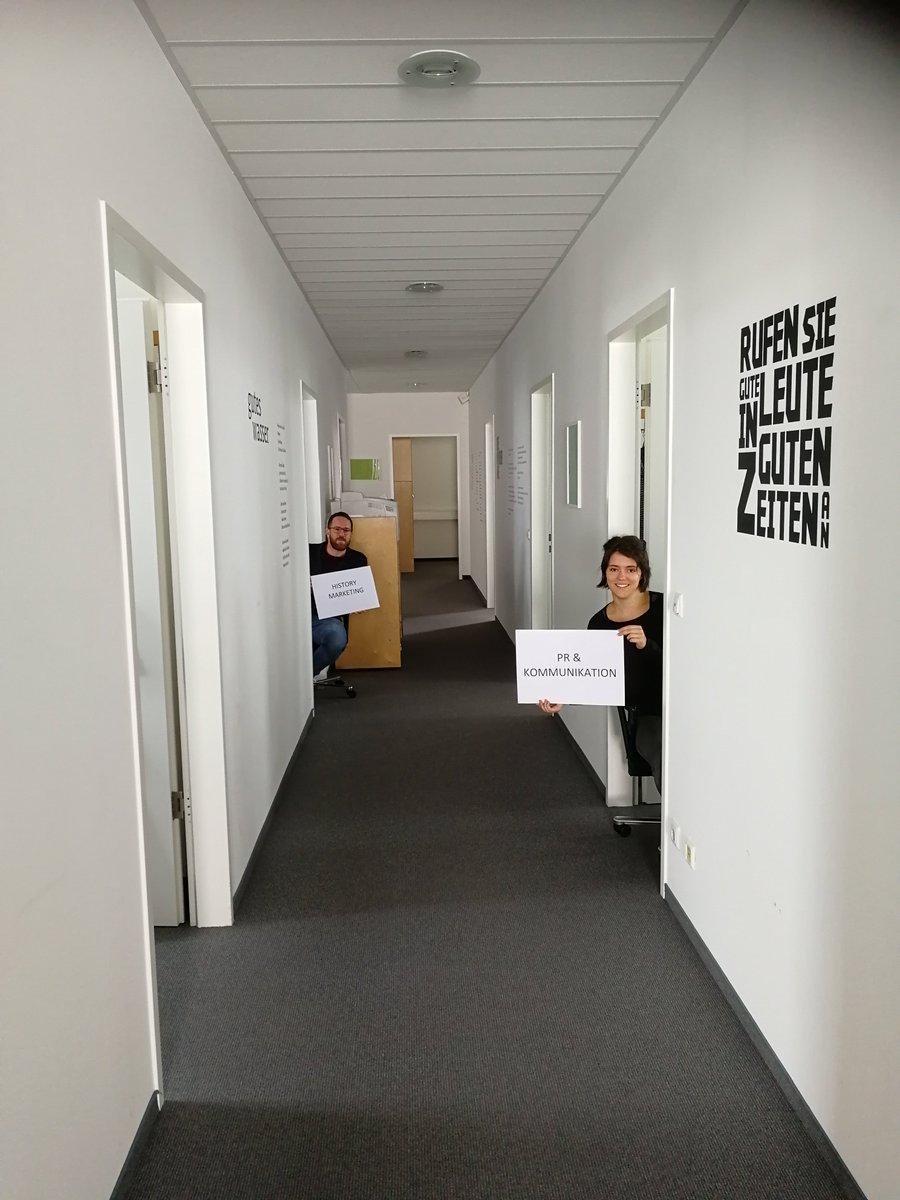 Unsere neuen Gesichter im Südflügel: Seit dem 1. Juli unterstützt Celine als Volontärin unsere PR&amp;Kommunikations-Experten und Peter ist "der Neue" im History Marketing-Team! Ein herzliches Willkommen euch beiden! 🥳🤩🎉
#bup #welcome #teambuilding #newfaces