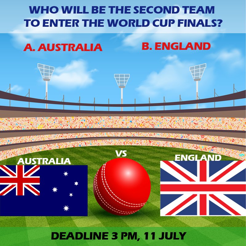 loansjagat's tweet photo. 2nd Semi-Final: SIMPLY PREDICT & get a chance to grab exciting rewards at #CricLoan biggest World Cup Championship 2019!
Click Here: https://t.co/X6zfnwk74o
#CricketKaCrown #CWC19 #loansjagat #iccworldcup2019 #abharkisikoloanmilega #registrationopens #freeitrfiling #AUSvsENG https://t.co/DN5nnG2n5i
