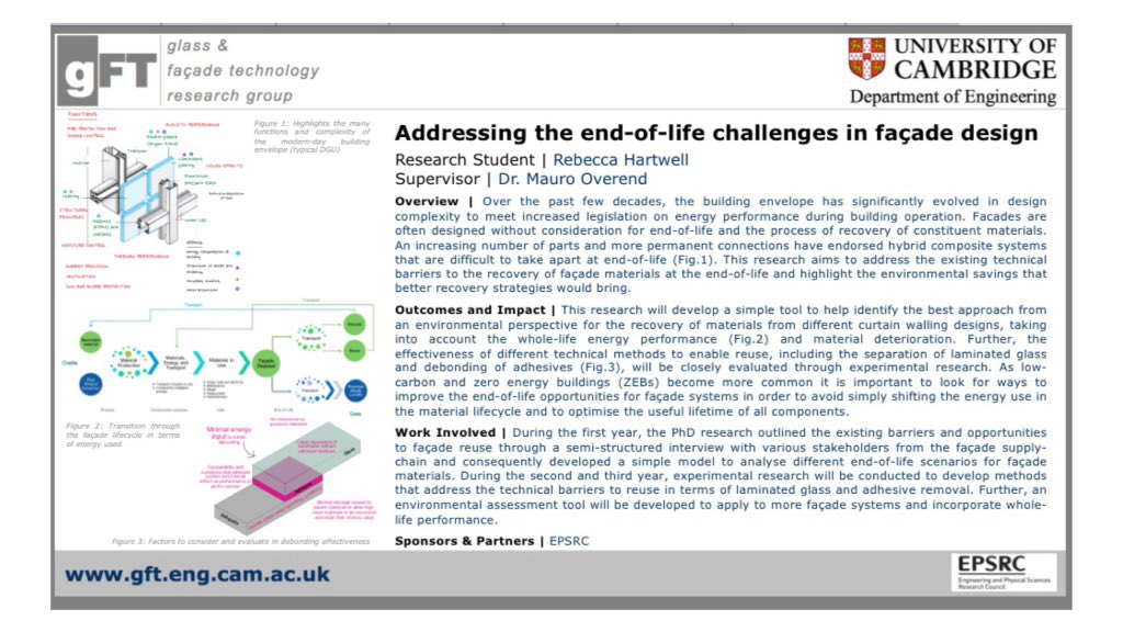 asbp_uk's tweet photo. The Glass &amp; Façade Technology Research Group @Cambridge_Uni are exploring the end-of-life challenges - and design strategies - for #circulareconomy opportunities in façade design. 
Pls take their survey: https://t.co/kZH9Aidukh
#ReUsableBuildings #BuildCircular https://t.co/w8HF5TS0zm